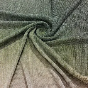 Light Green Grey Ombre Shimmer Knitted Lycra