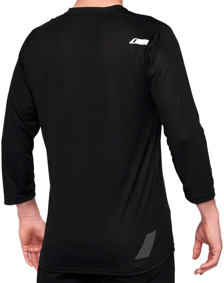 100% Airmatic 3/4 Sleeve Jersey - Black, Medium