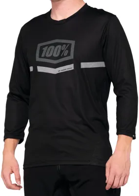 100% Airmatic 3/4 Sleeve Jersey - Black, Medium