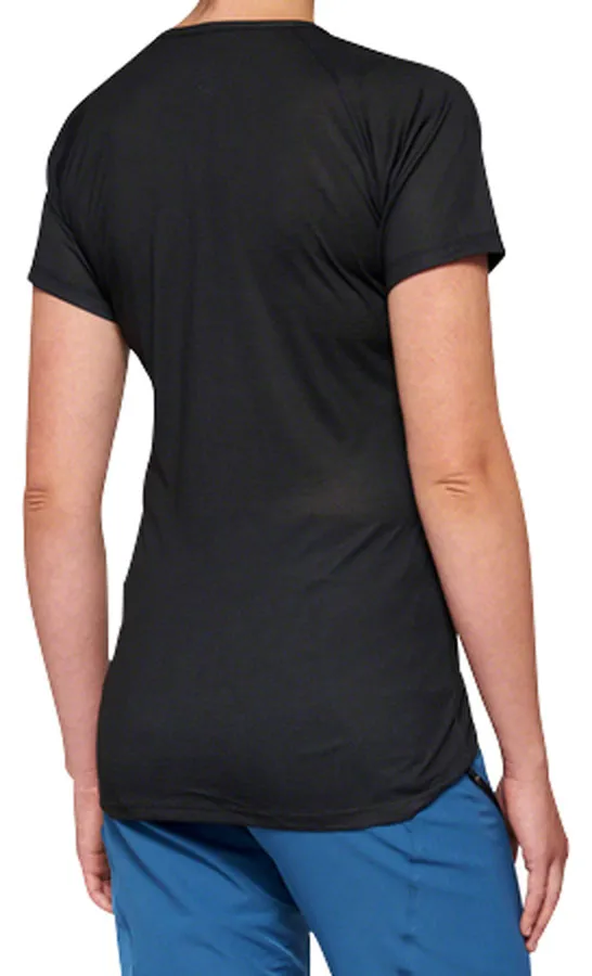 100% Airmatic Jersey - Black, Short Sleeve, Women's, Medium