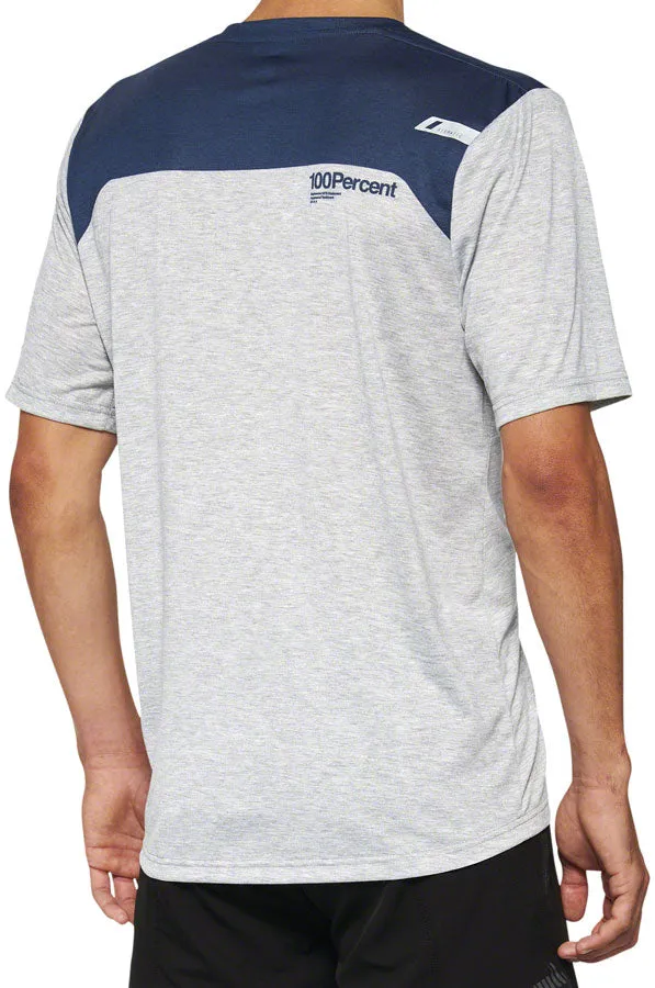 100% Airmatic Jersey - Gray/Midnight, Short Sleeve, Men's, Large