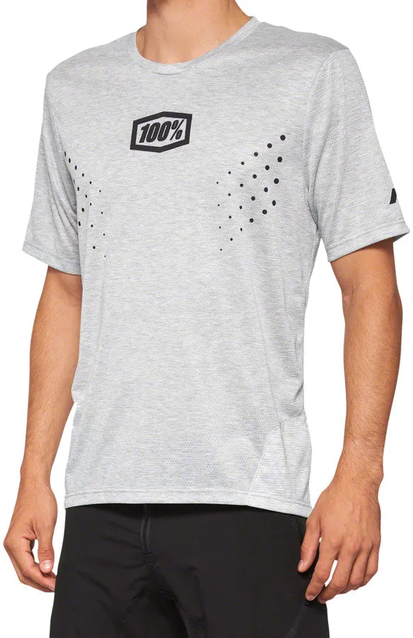 100% Airmatic Mesh Jersey - Gray, Short Sleeve, Medium