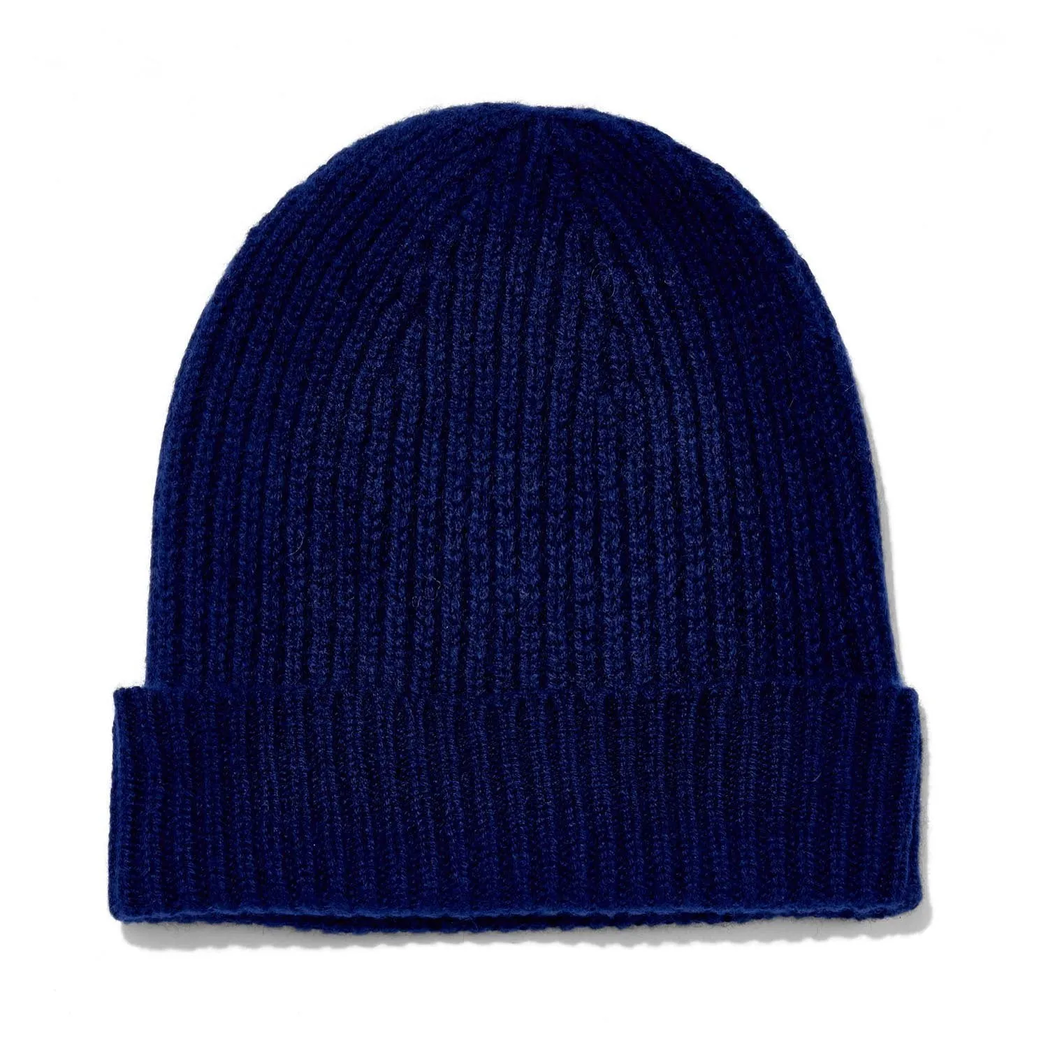 100% Cashmere Ribbed Beanie Hat