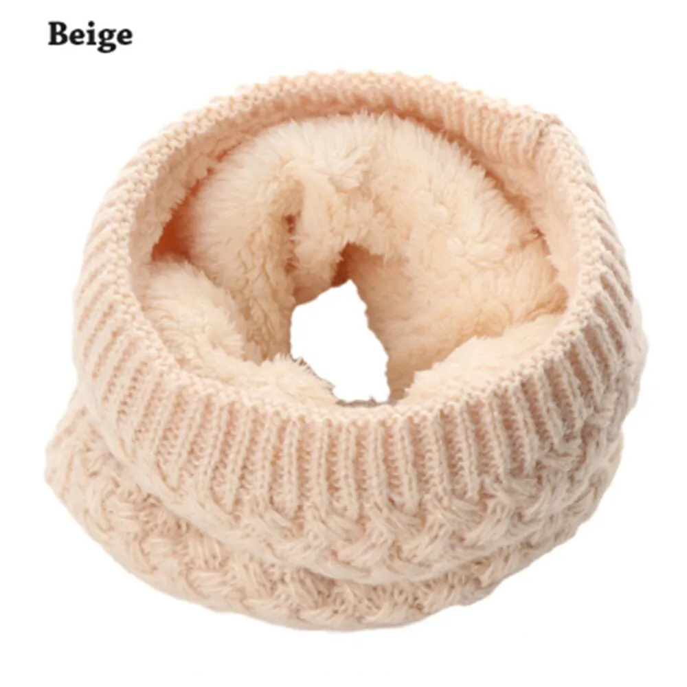 1Pc Winter Warm Brushed Knit Neck Warmer  Snood Shawl