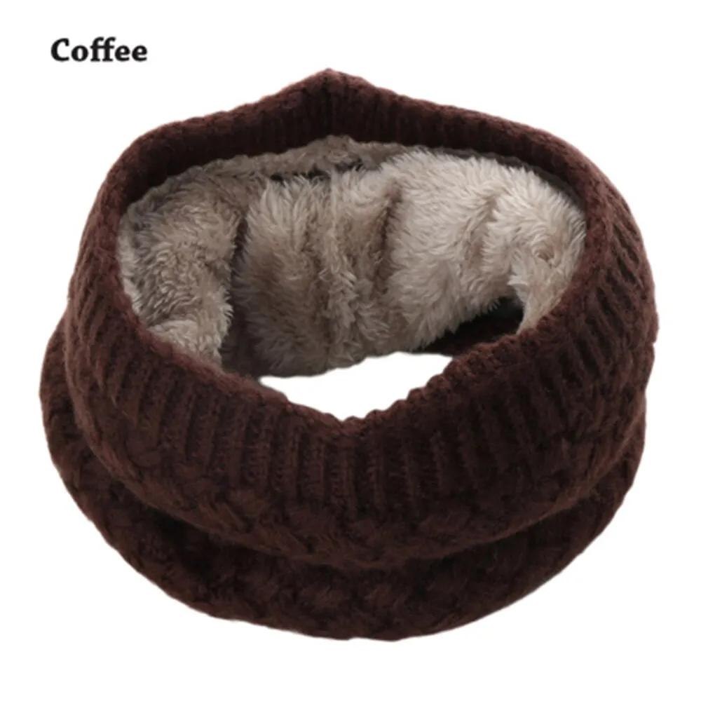 1Pc Winter Warm Brushed Knit Neck Warmer  Snood Shawl