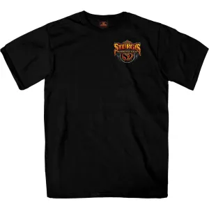 2022 Sturgis Motorcycle Rally SPB1005 Crazy Buffalo Men's Black T Shirt