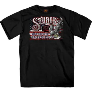 2022 Sturgis Motorcycle Rally SPB1017 Men’s Freedom Ride Black T Shirt