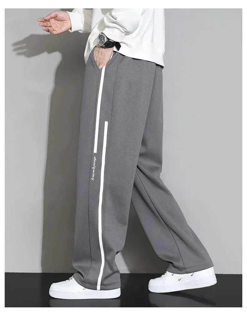 2024 New Sweatpants Men Baggy Joggers Wide Leg Pants Neutral Breathable Loose Outdoor Trousers Fashion Design Jogging Pants