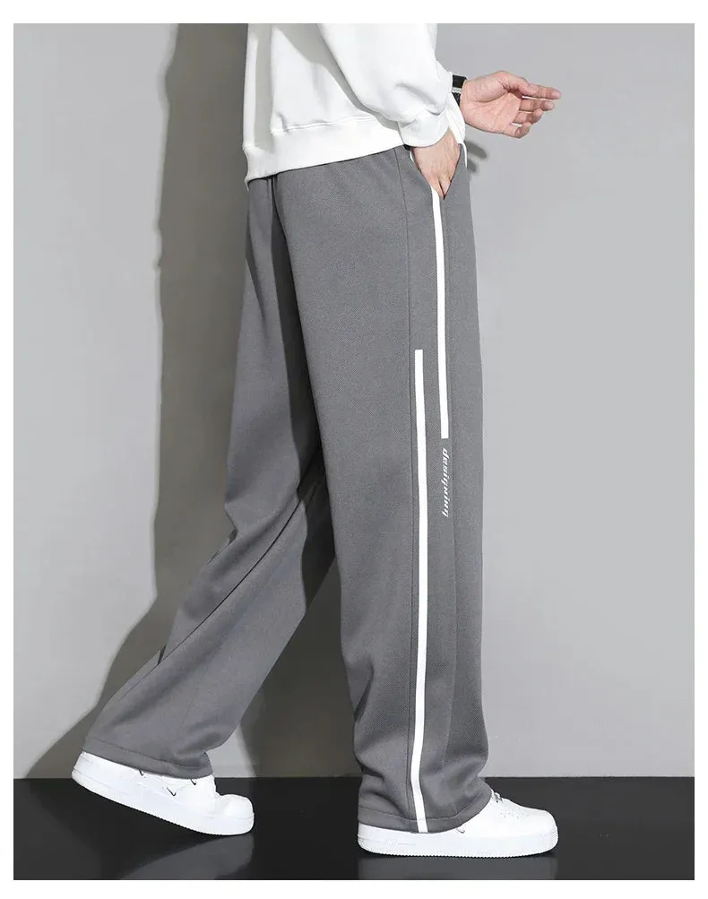 2024 New Sweatpants Men Baggy Joggers Wide Leg Pants Neutral Breathable Loose Outdoor Trousers Fashion Design Jogging Pants