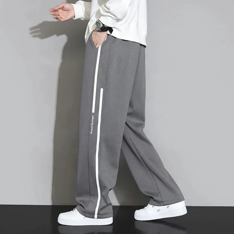 2024 New Sweatpants Men Baggy Joggers Wide Leg Pants Neutral Breathable Loose Outdoor Trousers Fashion Design Jogging Pants