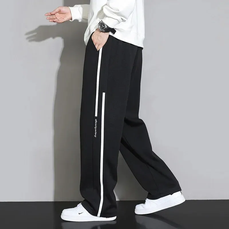 2024 New Sweatpants Men Baggy Joggers Wide Leg Pants Neutral Breathable Loose Outdoor Trousers Fashion Design Jogging Pants