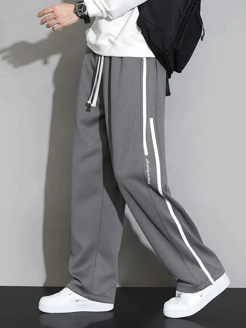 2024 New Sweatpants Men Baggy Joggers Wide Leg Pants Neutral Breathable Loose Outdoor Trousers Fashion Design Jogging Pants