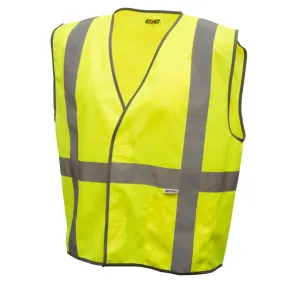 212 Performance VSTGU-8814 General Purpose Hi-Viz Safety Vest, 4X-Large Yellow;Reflective Gray