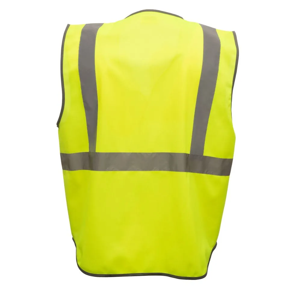 212 Performance VSTGU-8814 General Purpose Hi-Viz Safety Vest, 4X-Large Yellow;Reflective Gray