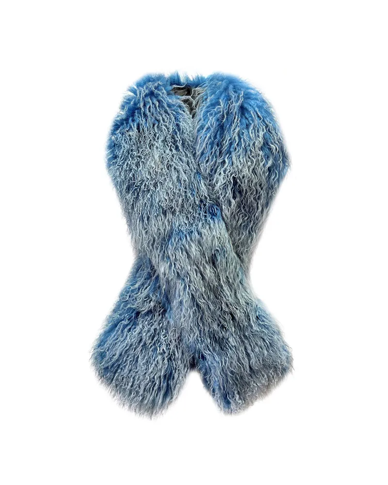 52" Curly Shearling Scarf