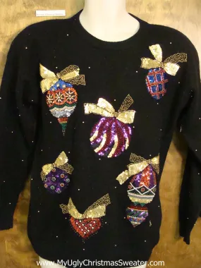 80s Retro Ornaments Horrible Ugly Christmas Sweater Pullover