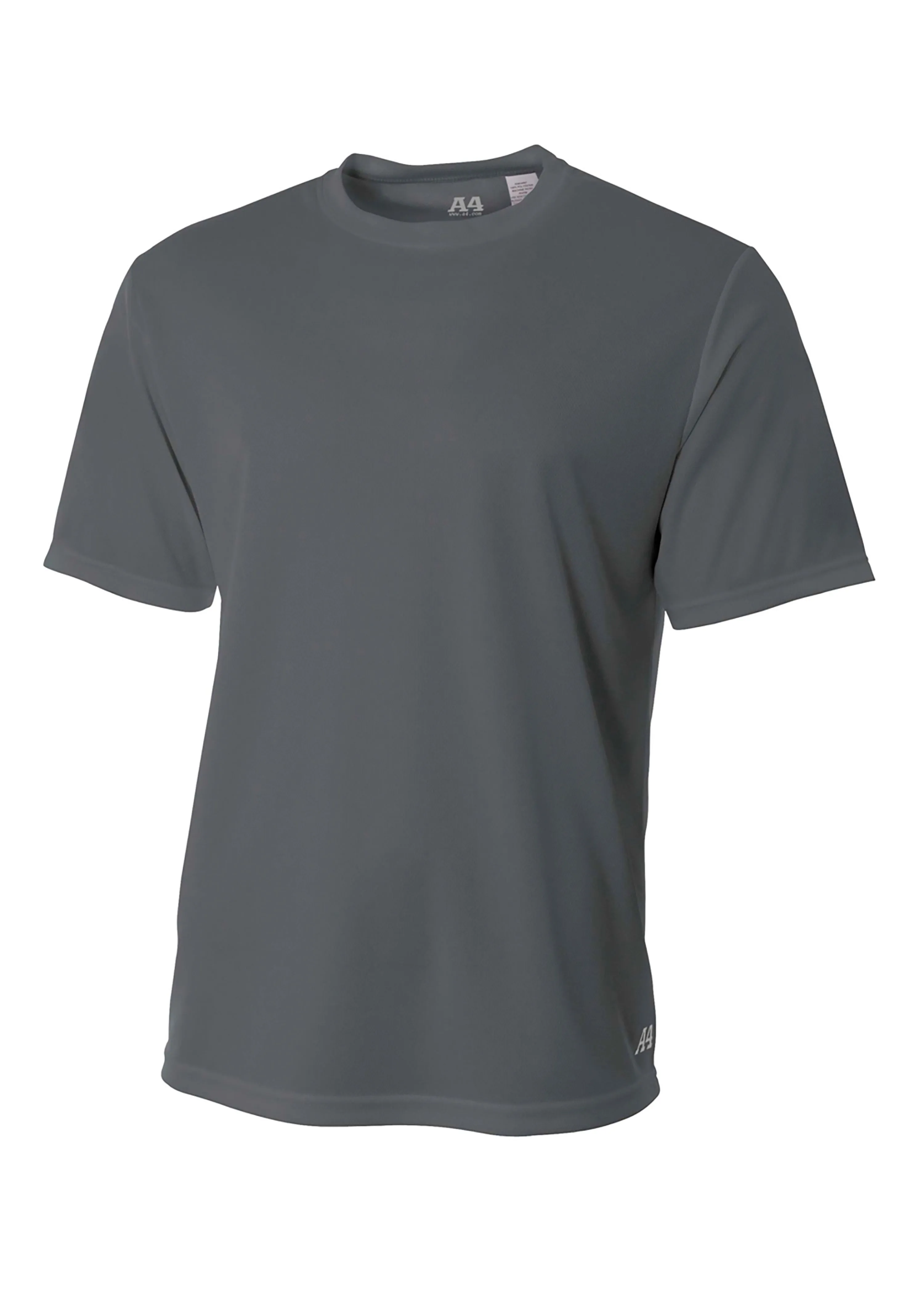 A4 Mens Short Sleeve Birds-Eye Mesh Crew