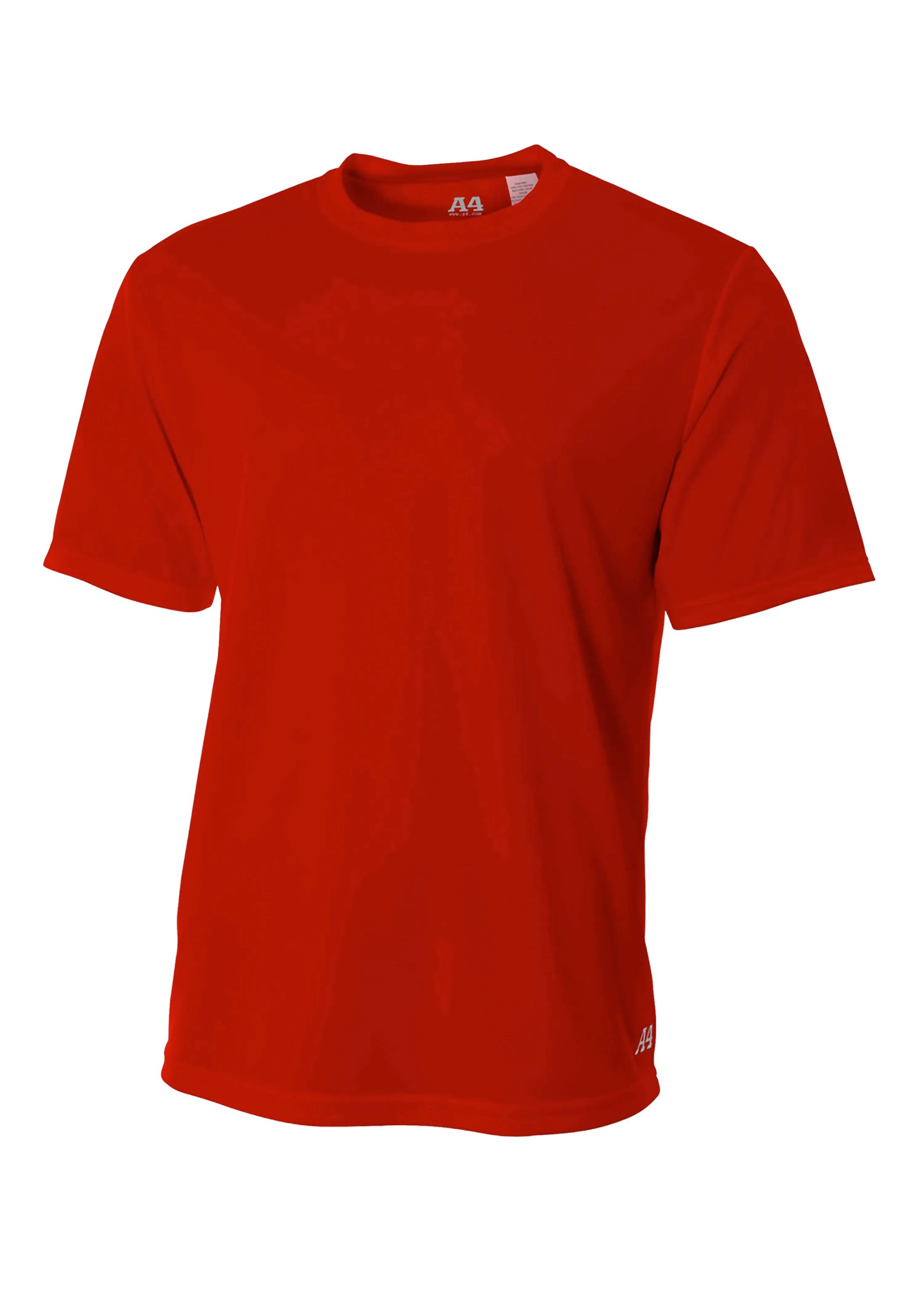 A4 Mens Short Sleeve Birds-Eye Mesh Crew