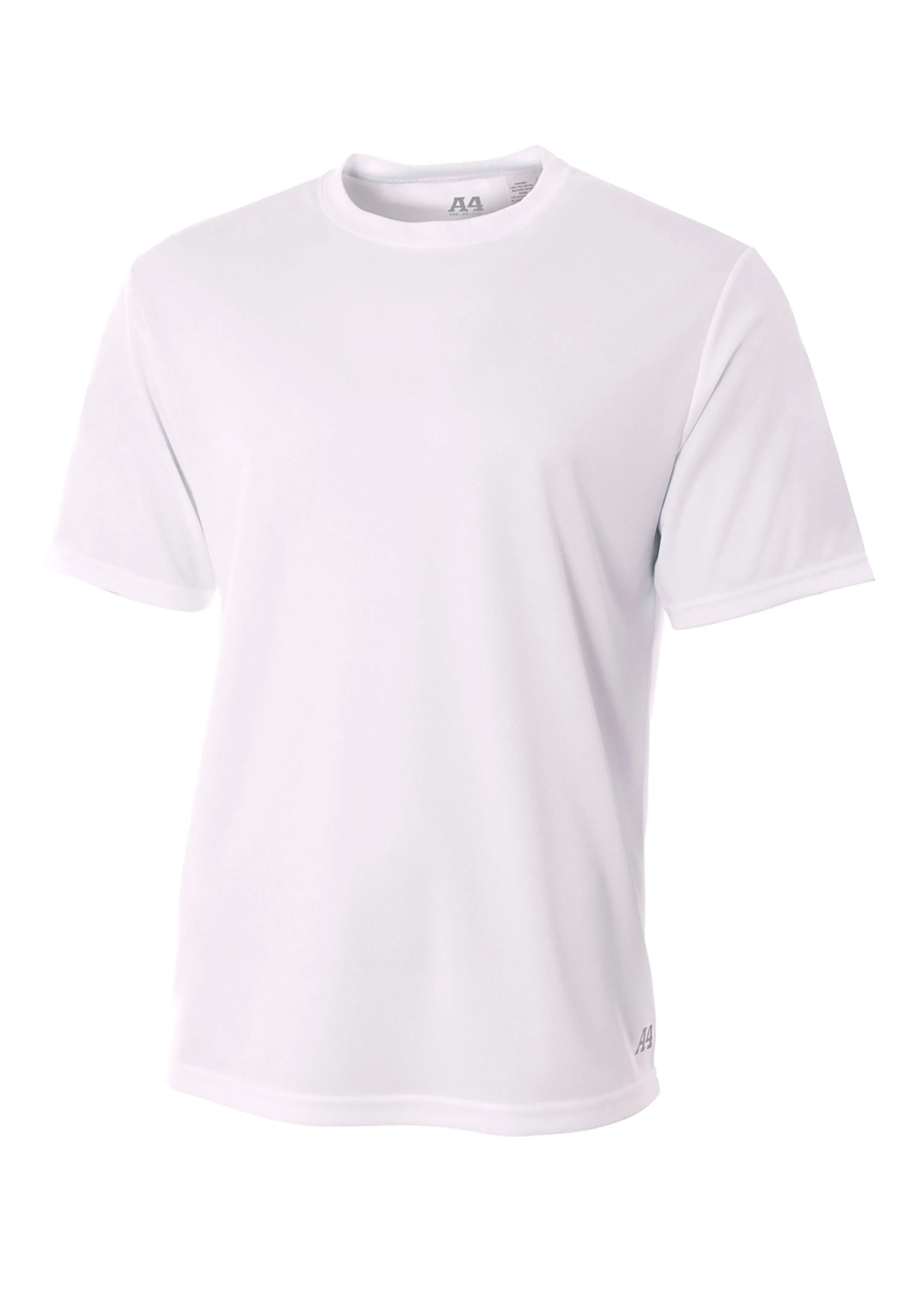 A4 Mens Short Sleeve Birds-Eye Mesh Crew