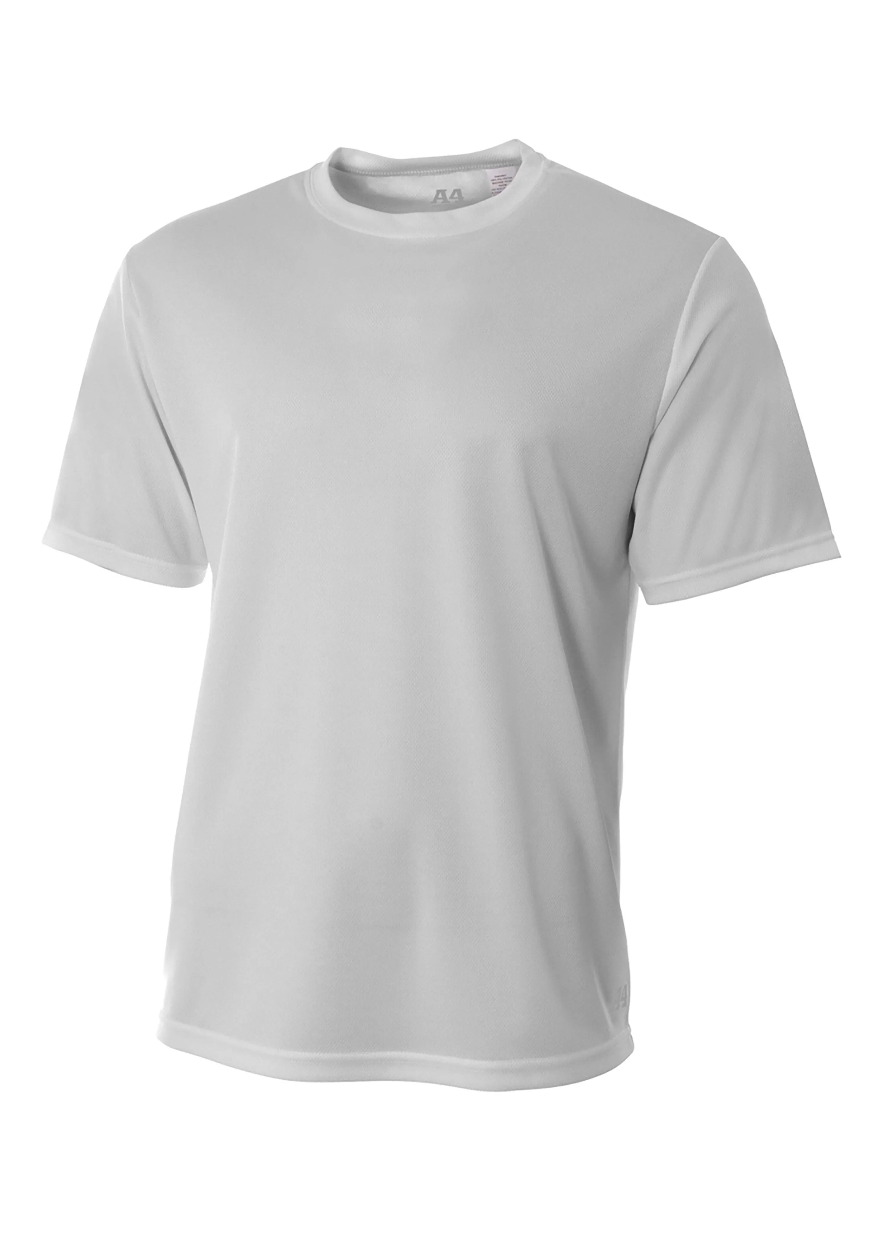 A4 Mens Short Sleeve Birds-Eye Mesh Crew