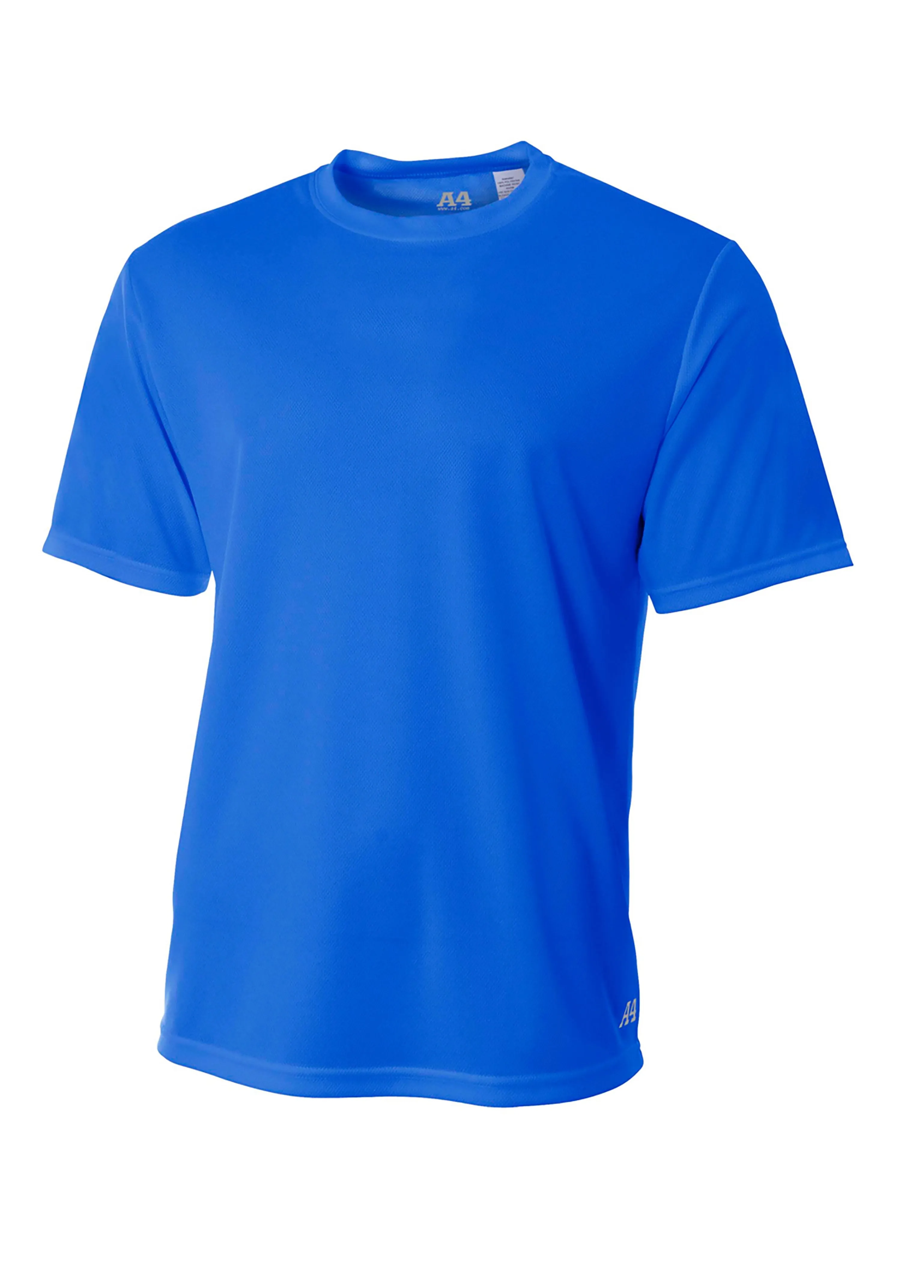 A4 Mens Short Sleeve Birds-Eye Mesh Crew