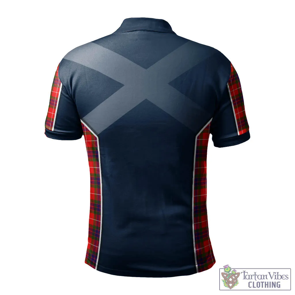 Abernethy Tartan Men's Polo Shirt with Family Crest and Lion Rampant Vibes Sport Style