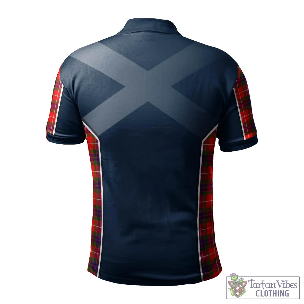 Abernethy Tartan Men's Polo Shirt with Family Crest and Scottish Thistle Vibes Sport Style