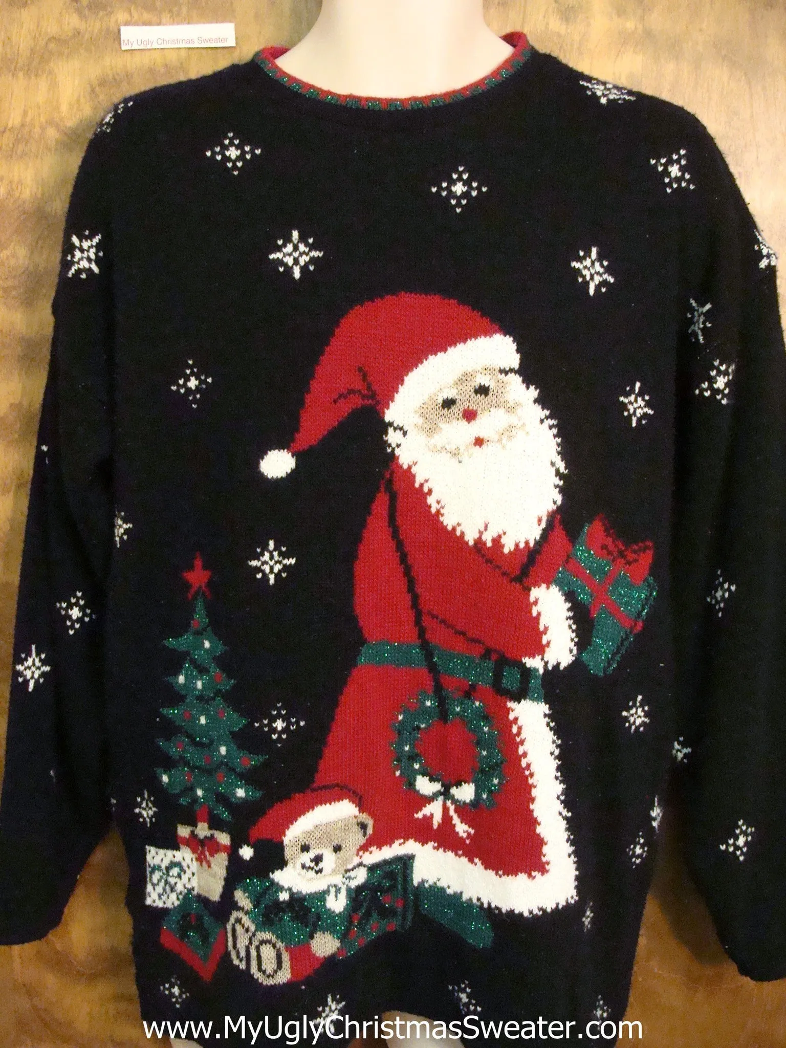 Acrylic Huge Santa Horrible Ugly Christmas Sweater Pullover