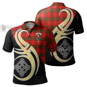 Adair Tartan Polo Shirt with Family Crest and Celtic Symbol Style