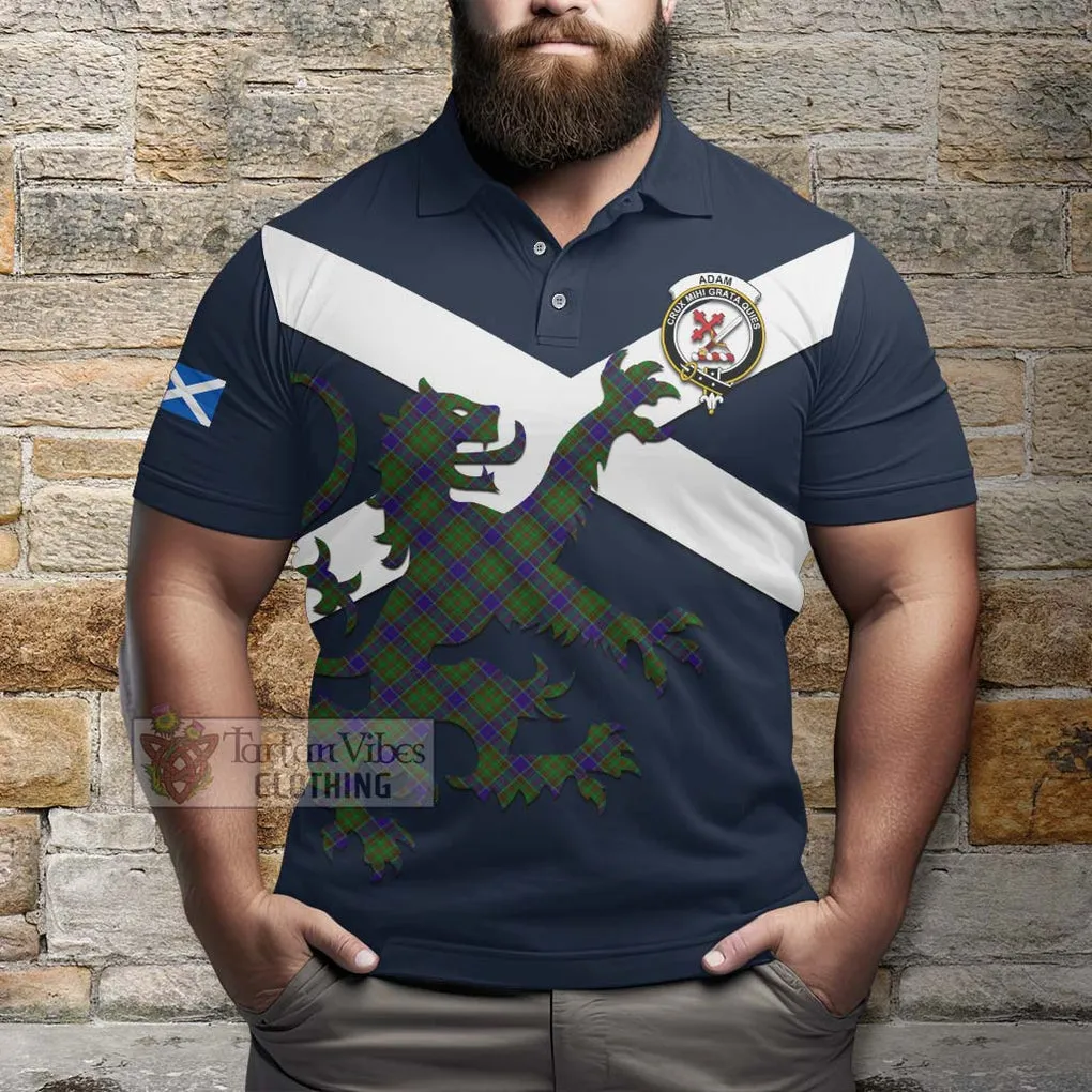 Adam Tartan Lion Rampant Polo Shirt Proudly Display Your Heritage with Alba Gu Brath and Clan Name