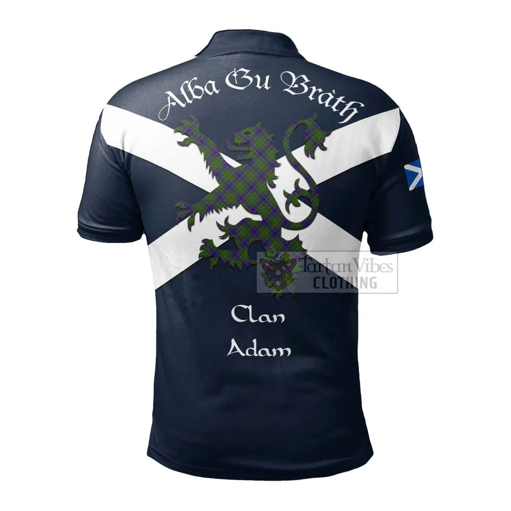 Adam Tartan Lion Rampant Polo Shirt Proudly Display Your Heritage with Alba Gu Brath and Clan Name