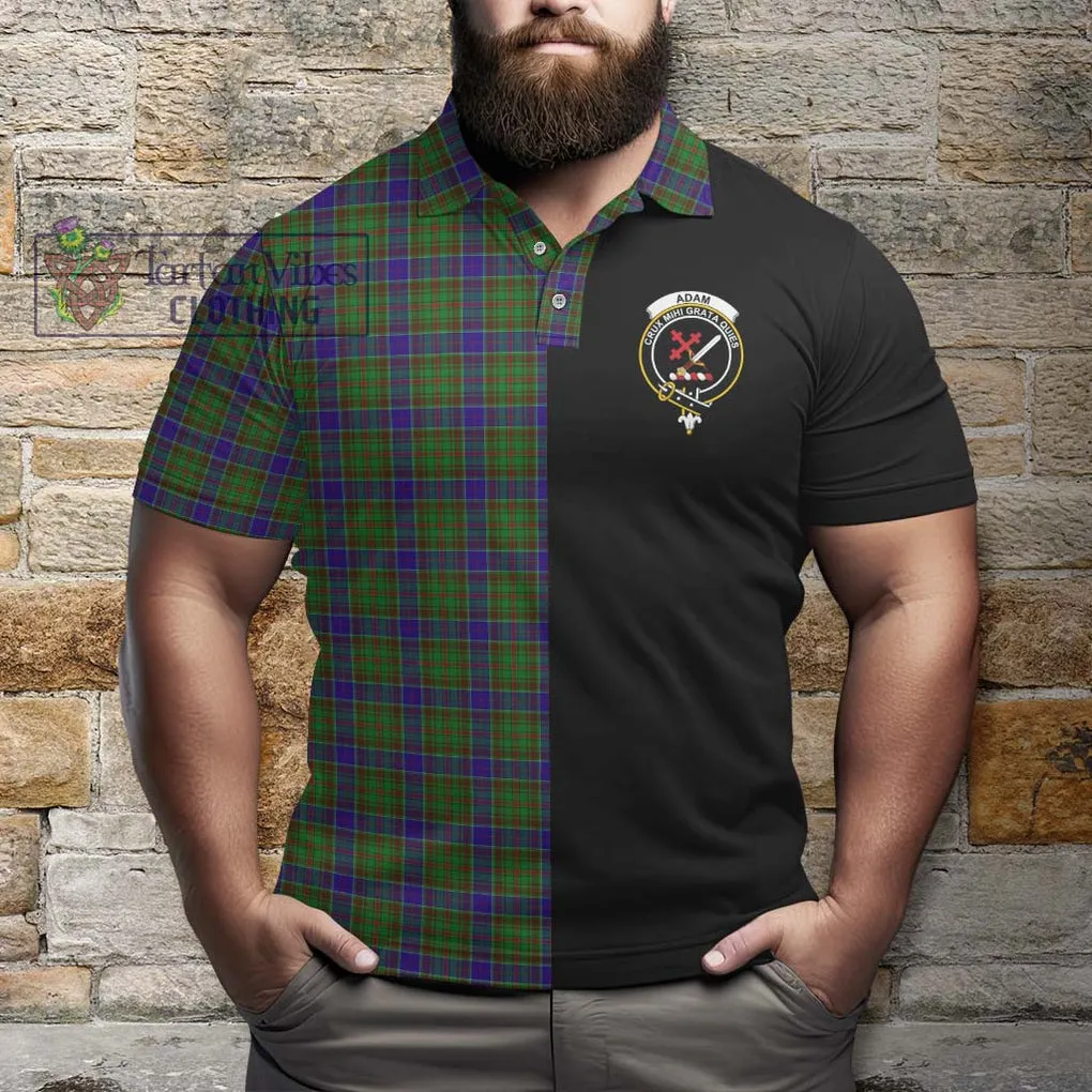 Adam Tartan Polo Shirt with Family Crest and Half Of Me Style