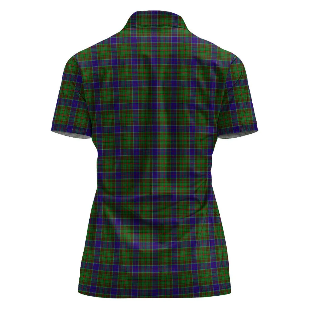 Adam Tartan Polo Shirt with Family Crest For Women