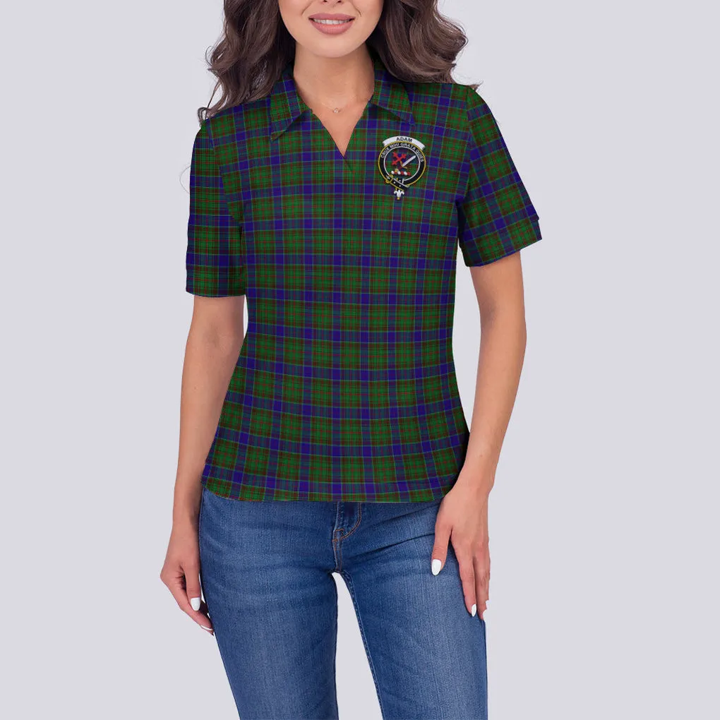 Adam Tartan Polo Shirt with Family Crest For Women