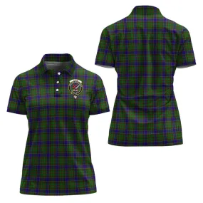 Adam Tartan Polo Shirt with Family Crest For Women