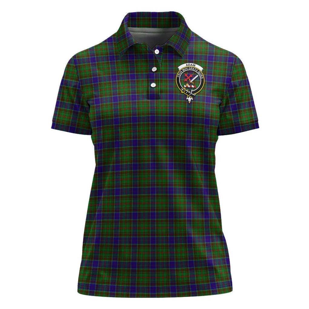 Adam Tartan Polo Shirt with Family Crest For Women