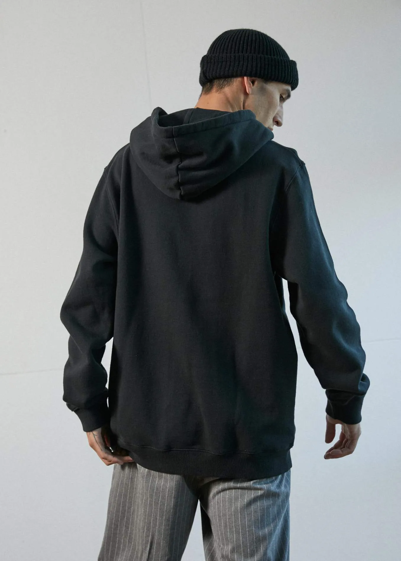 Afends Mens Flame - Pull On Hood - Black