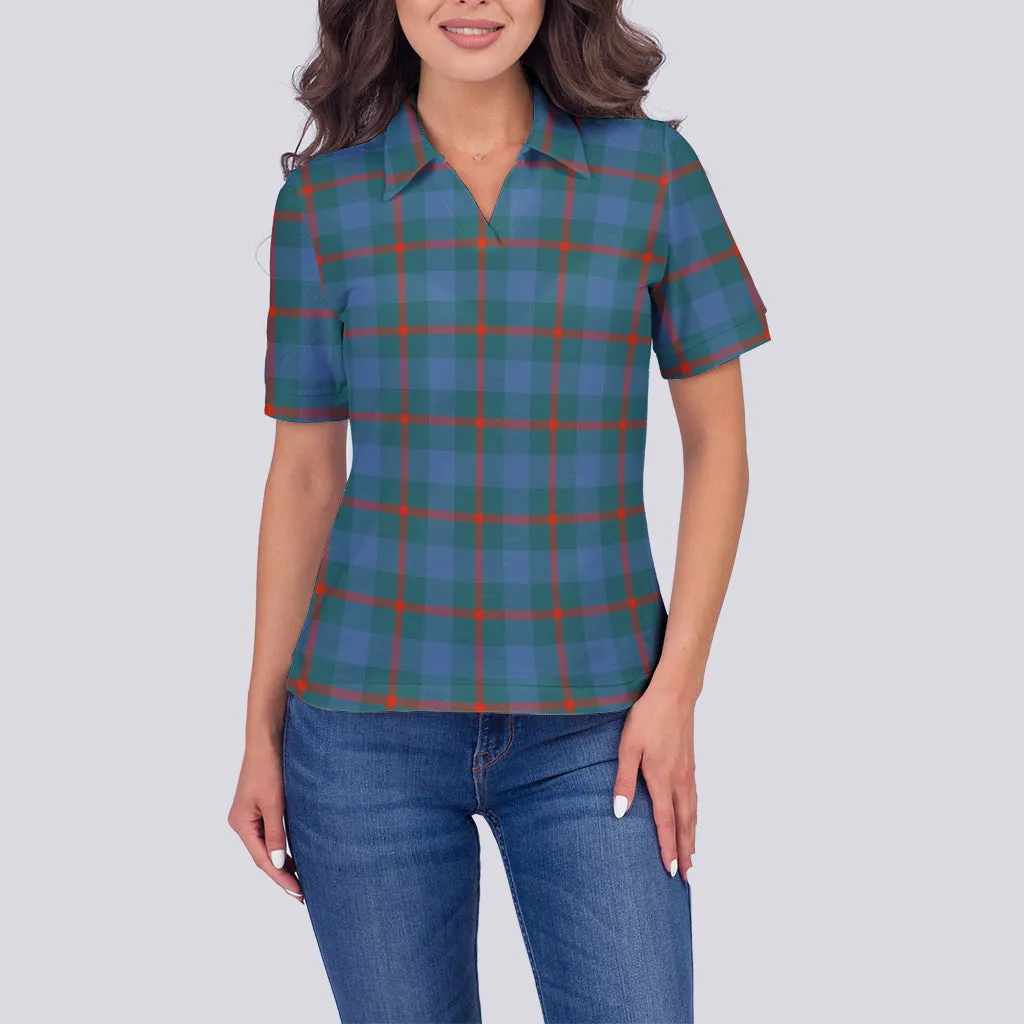 Agnew Ancient Tartan Polo Shirt For Women