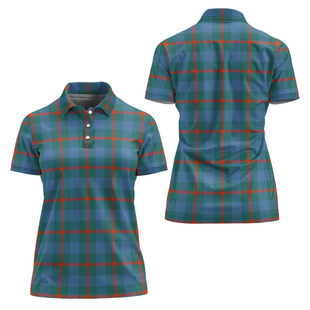 Agnew Ancient Tartan Polo Shirt For Women