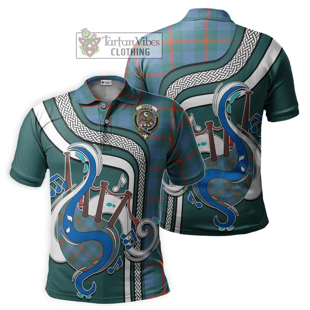 Agnew Ancient Tartan Polo Shirt with Epic Bagpipe Style