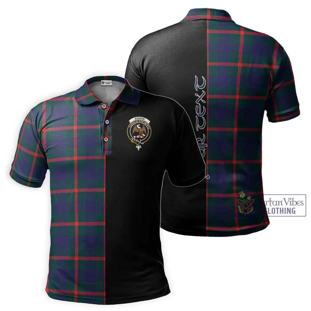 Agnew Tartan Polo Shirt with Family Crest and Half Of Me Style