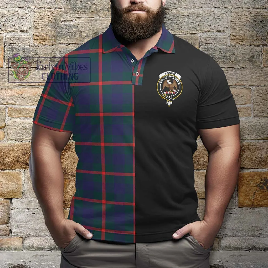 Agnew Tartan Polo Shirt with Family Crest and Half Of Me Style