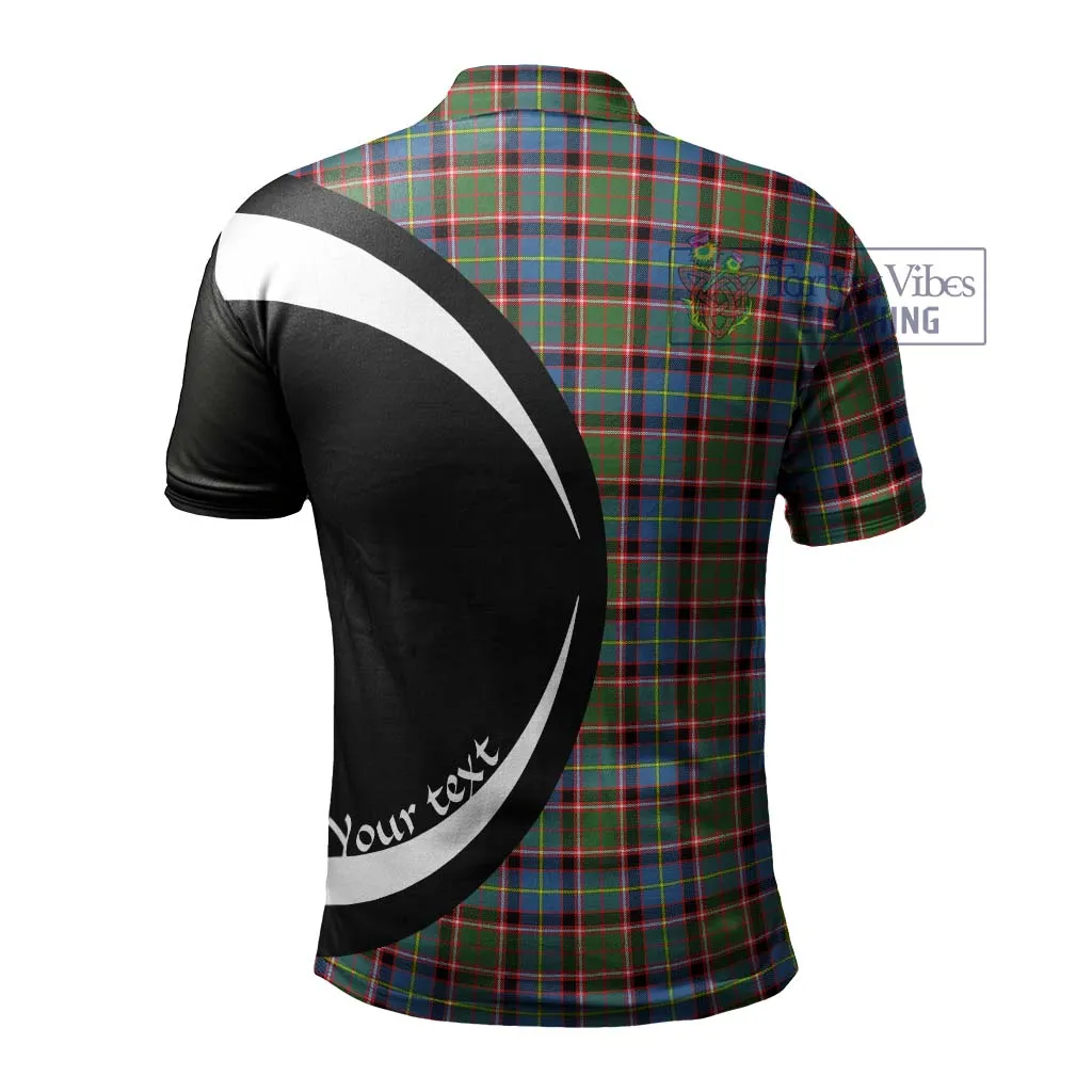 Aikenhead Tartan Men's Polo Shirt with Family Crest Circle Style