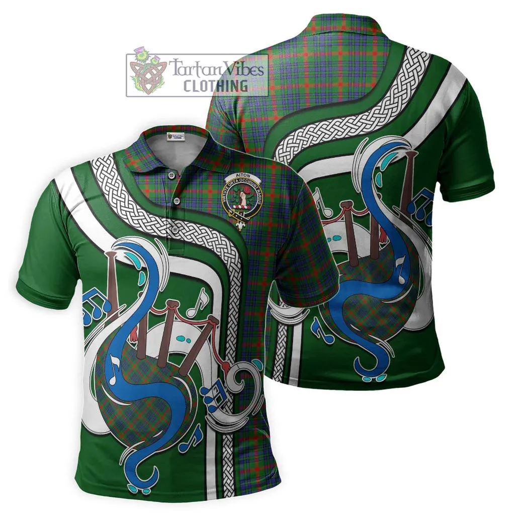 Aiton Tartan Polo Shirt with Epic Bagpipe Style