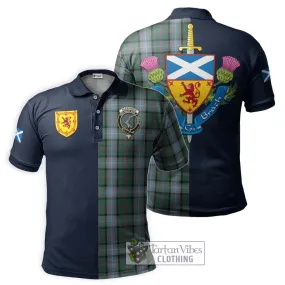 Alexander of Menstry Hunting Tartan Polo Shirt Alba with Scottish Lion Royal Arm Half Style