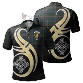 Allison Tartan Polo Shirt with Family Crest and Celtic Symbol Style