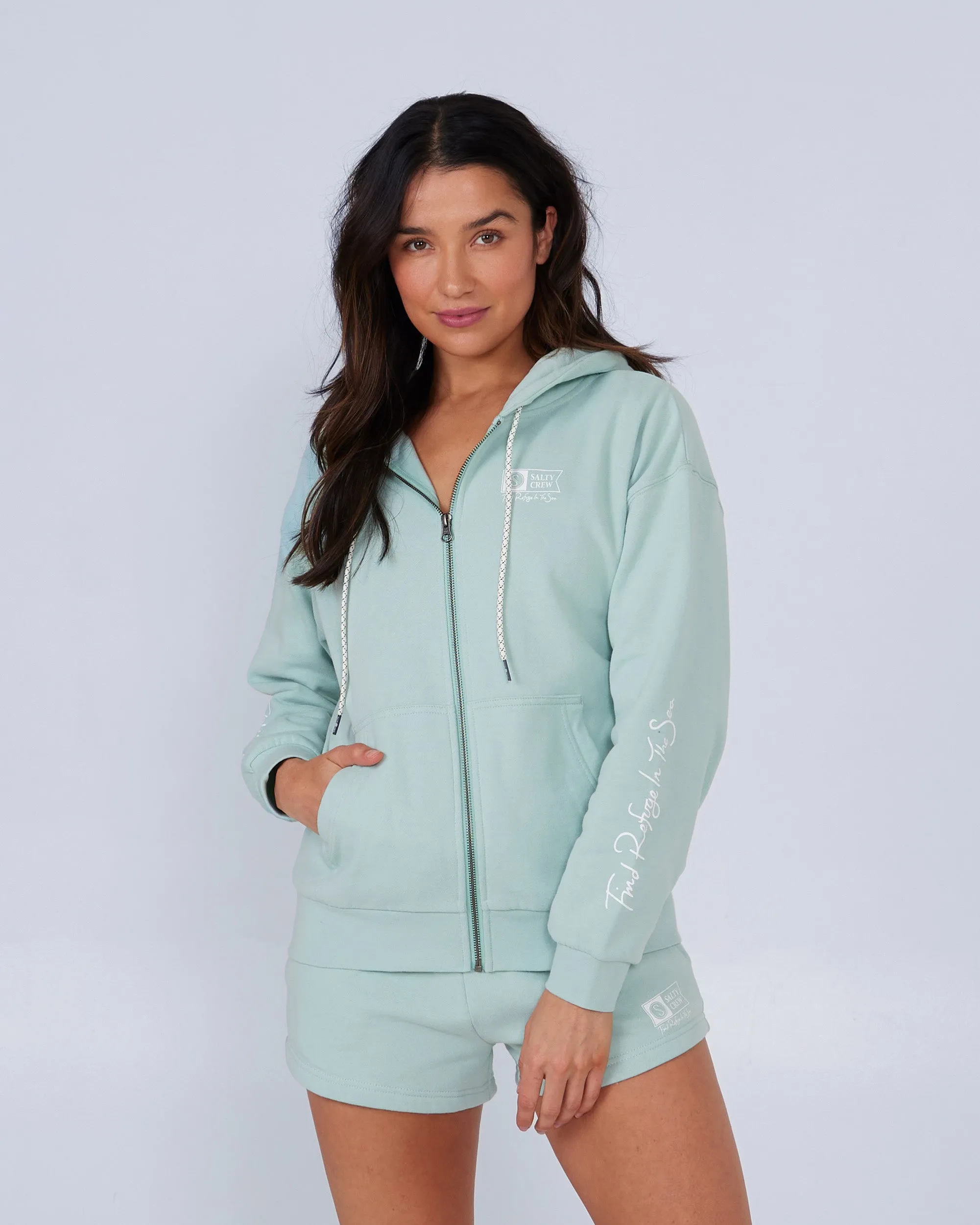 Alpha Zip Hoody - Jade