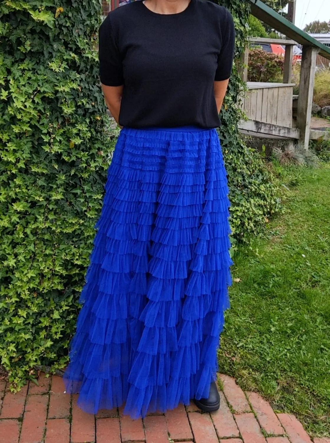 Angelina Tulle Skirt - Cobalt