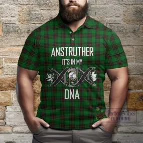 Anstruther Tartan Polo Shirt with Family Crest DNA In Me Style