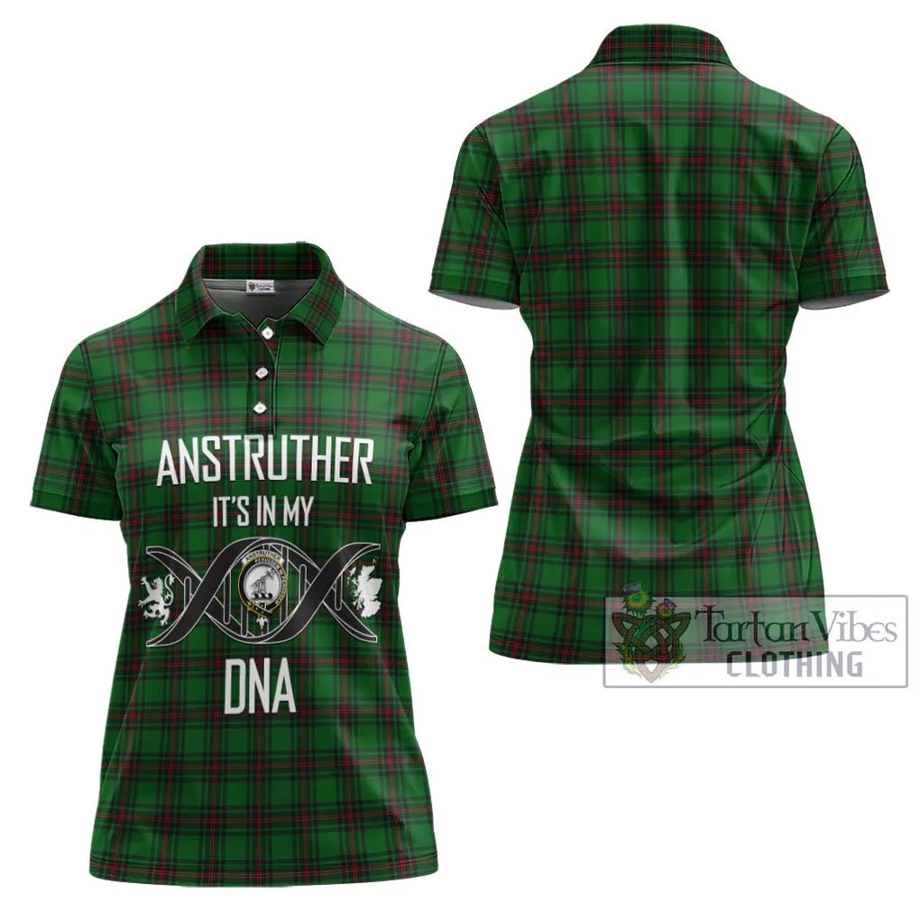 Anstruther Tartan Women's Polo Shirt with Family Crest DNA In Me Style